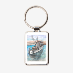 HMS Brereton Keyring Watercolour Print