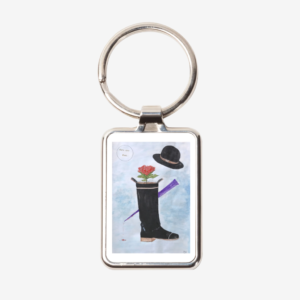Hats Off Rose Keyring Watercolour Print