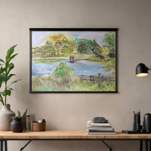 Valve Tower Sywell Country Park Northamptonshire Watercolour Poster
